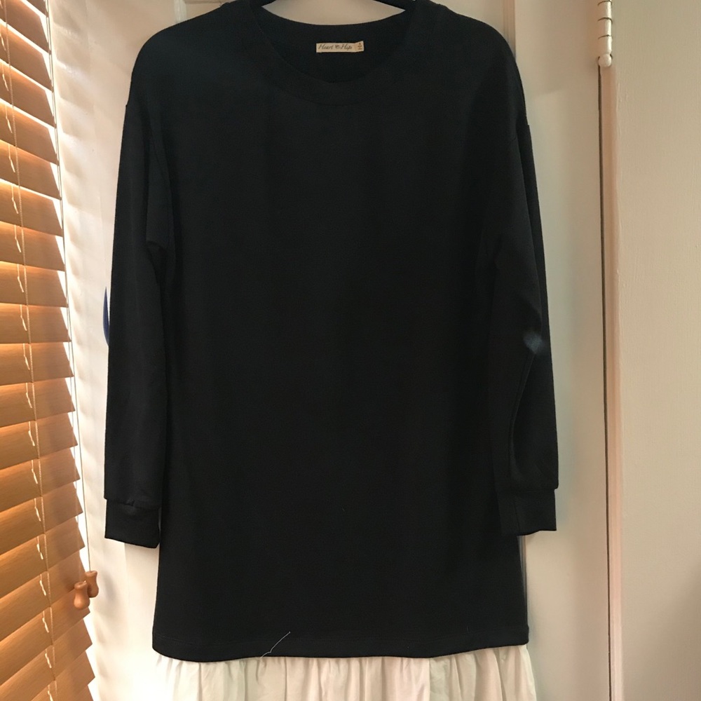 Sweatshirt Ruffle Bottom Dress